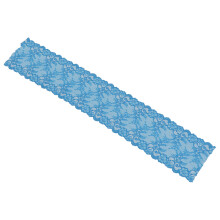(Blue) 10 Yd Stretchy Lace Ribbon 18cm Width Floral Soft for Home Decor Blue