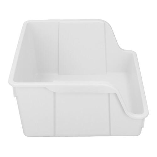 (White) Desktop Book Rack PP Handle U-Shaped Large Capacity Green 1