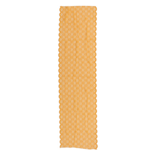 Lace Fabric 10 Yards 24cm Width Orange Stretch Trim 2