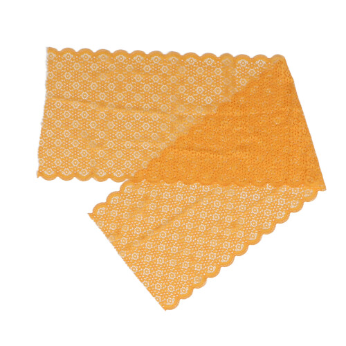 Lace Fabric 10 Yards 24cm Width Orange Stretch Trim 1