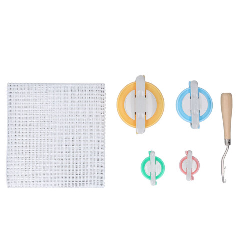Rug Hooking Mesh Kit Punch Needle Gridding Cloth Carpet Making