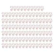 (Cat Tail) 100pcs Rose Gold Paper Clips Double Heart Shaped Office File Clips