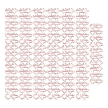 (Double Heart) 100pcs Rose Gold Paper Clips Double Heart Shaped Office File Clips