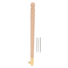 Embroidery Needles Beech Wooden Nonslip Handle 3pcs
