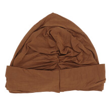 (Light Brown) Muslim Turban Hat Modal Cotton Elastic Soft Comfortable Khaki