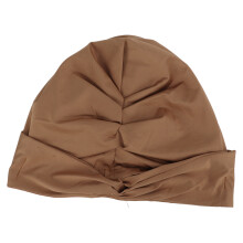 (Khaki) Muslim Turban Hat Modal Cotton Elastic Soft Comfortable Khaki