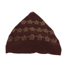 (Brown) Turban Head Wraps Easy Wearing Lace Double Layer Hair Hat Brown
