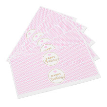 5 Pcs Water Bottle Labels Pink White Self Adhesive for Party Wedding