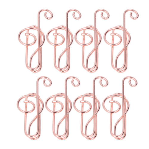 100PCS Mini Rose Gold Paper Clips Note Shape Office Supplies 1