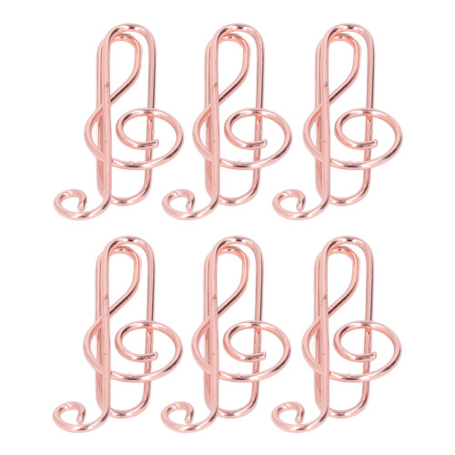 100PCS Mini Rose Gold Paper Clips Note Shape Office Supplies 2