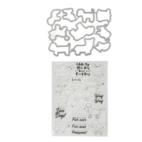 Clear Stamp Kit Dog Sheep Design for DIY Scrapbook 2