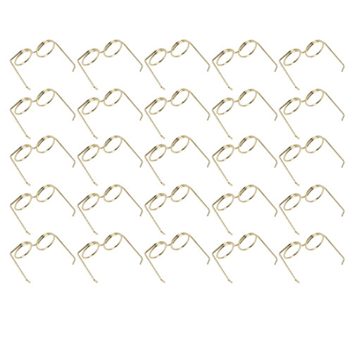 (Gold) 25Pcs Rustproof Electroplated Glasses Paper Clips in Clear Box 2