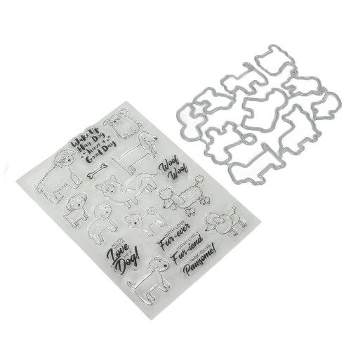 Clear Stamp Kit Dog Sheep Design for DIY Scrapbook 1