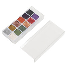 12Pcs Watercolor Paint Set Retro Metal High Pigment