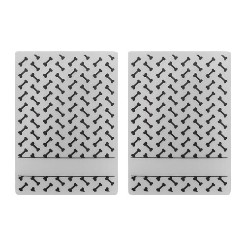 2Pcs Plastic Embossing Folder Clear Concave Convex DIY Craft Template