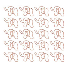 20pcs Elephant Shape Rose Gold Paper Clips Iron Office Clips