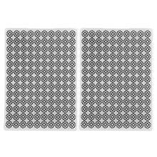 2 Pcs Embossing Folders Template DIY Paper Craft Plastic Bump Print