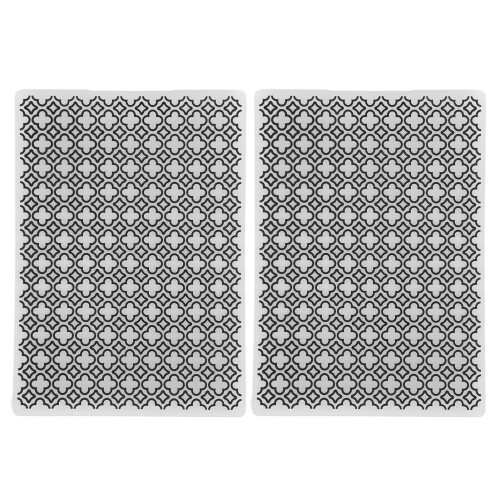 2 Pcs Embossing Folders Template DIY Paper Craft Plastic Bump Print