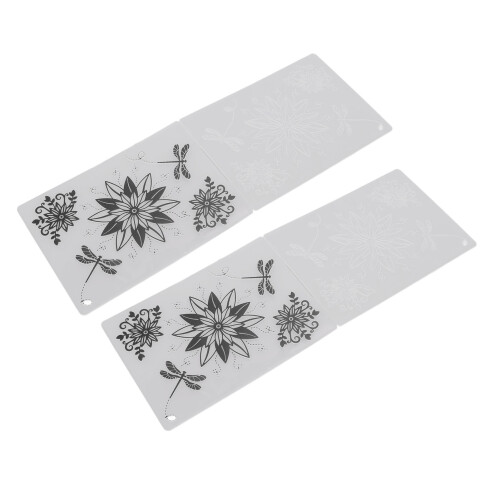 2Pcs Embossing Template Cute Patterns Relief DIY Craft for Cards 1