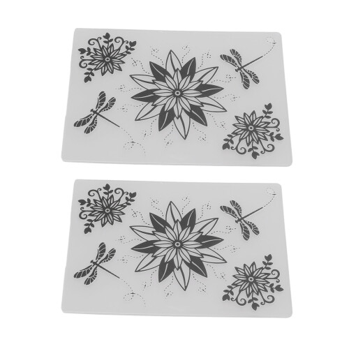 2Pcs Embossing Template Cute Patterns Relief DIY Craft for Cards 2