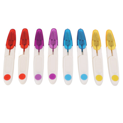 8Pcs Thread Snips Safety Cover Spring Action Portable Cutter 1