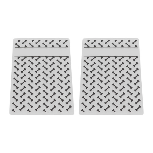 2Pcs Plastic Embossing Folder Clear Concave Convex DIY Craft Template 2