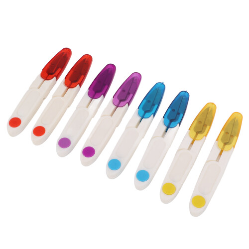 8Pcs Thread Snips Safety Cover Spring Action Portable Cutter 2