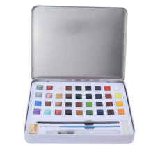 Watercolor Paint Set 36 Colors Metallic Water Soluble DIY Art Diary