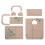 8Pcs Acrylic Heart Templates Reusable DIY Leather Bag Patterns 3