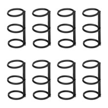 (Black) Binder Rings Reusable 3 Hole Electroplated Metal DIY Loose Leaf Gold