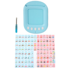 Card Early Education Machine Bilingual Rounded Corner Blue Toy