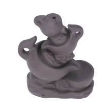 Antique Purple Sand Auspicious Cloud Teapot Backflow