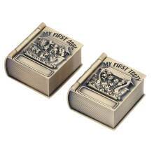 Tooth Keepsake Box Engraved Durable Metal Baby Tooth Box