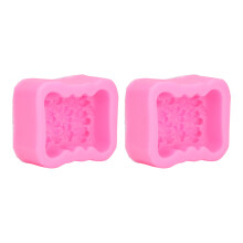 2pcs Pink Flower Mold Durable Soft Washable Cake Tool