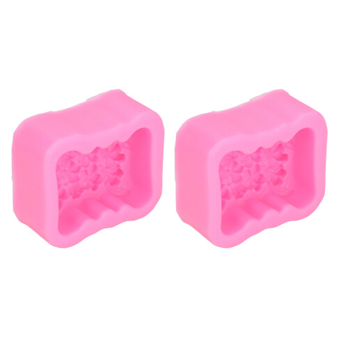 2pcs Pink Flower Mold Durable Soft Washable Cake Tool 1