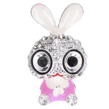 (Pink) 5PCS Bunny Decal DIY Hairpin Decoration Pink