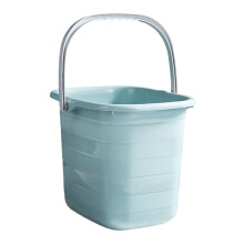 Blue Plastic Household Water Bucket With Handle Multipurpose Cleaning And Gardening Tub Laundry And Storage Home Use
