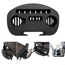 Chair Cup Holder Attachable Tray For Drinks And Snacks, 3-Pack, Fits Most Chairs, Durable Plastic, Black