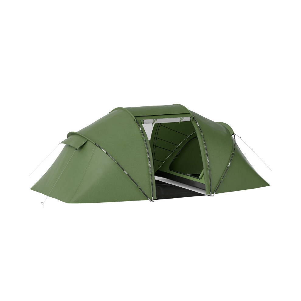 Camping Tent 4-6 Man with Living Area and 2 Bedrooms UV Protection Tunnel Shelter Dark Green Durable Waterproof Material-image-OPC-PMFQWYC-NEW