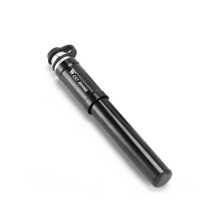 Aluminiumlegierung 130 PSI tragbare Fahrrad- und Ballfußpumpe, Schwarz/Silber