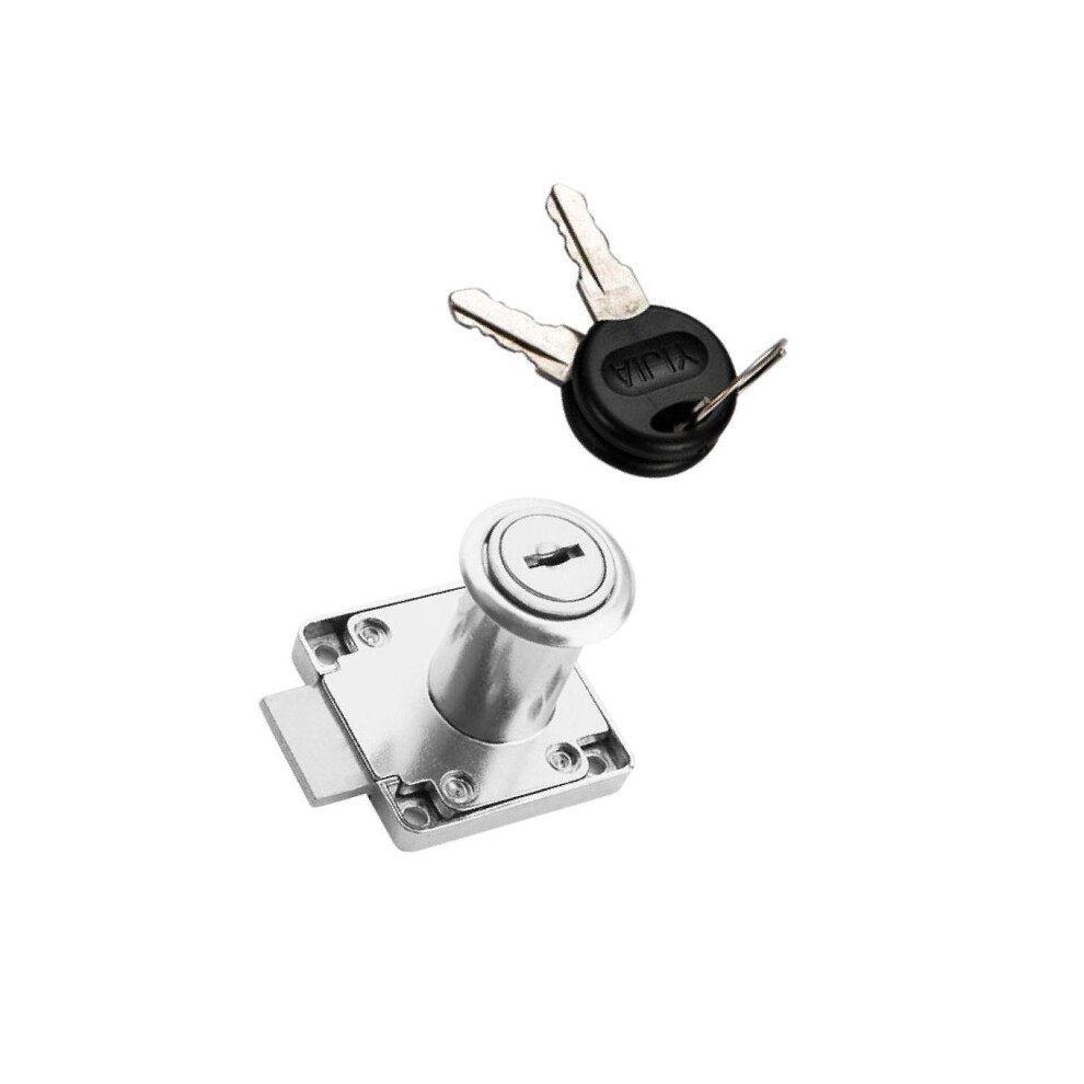 (Silver 32mm) Office Desk Drawer Locker Cupboard Closet Security Lock-image-OPC-PMFR586-NEW