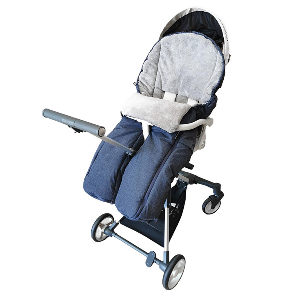 Universal Split Leg Footmuff For Stroller Waterproof Windproof Zippered Winter Foot Cover Pushchair Cold Weather Coral