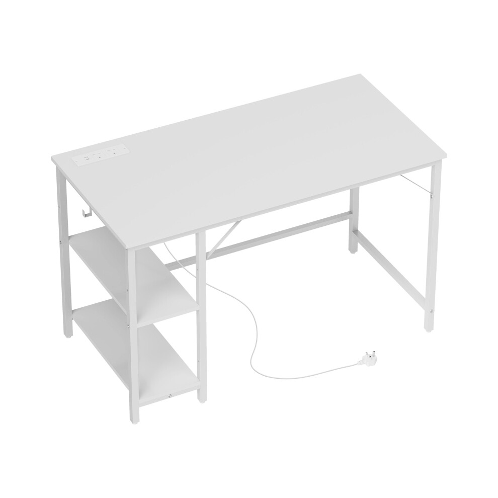 Modern White Computer Desk with Power Sockets â Robust MDF Surface & Built-in Power Outlets for Home Office 112cm-image-OPC-PMFR5S6-NEW