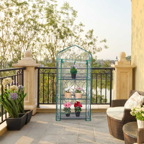 Gewächshaus Balkon 3 Regale 1