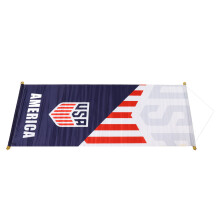 Fußball-Fahnenhänger 2022, 90x37cm, Nylon, für Sportfans-Dekoration