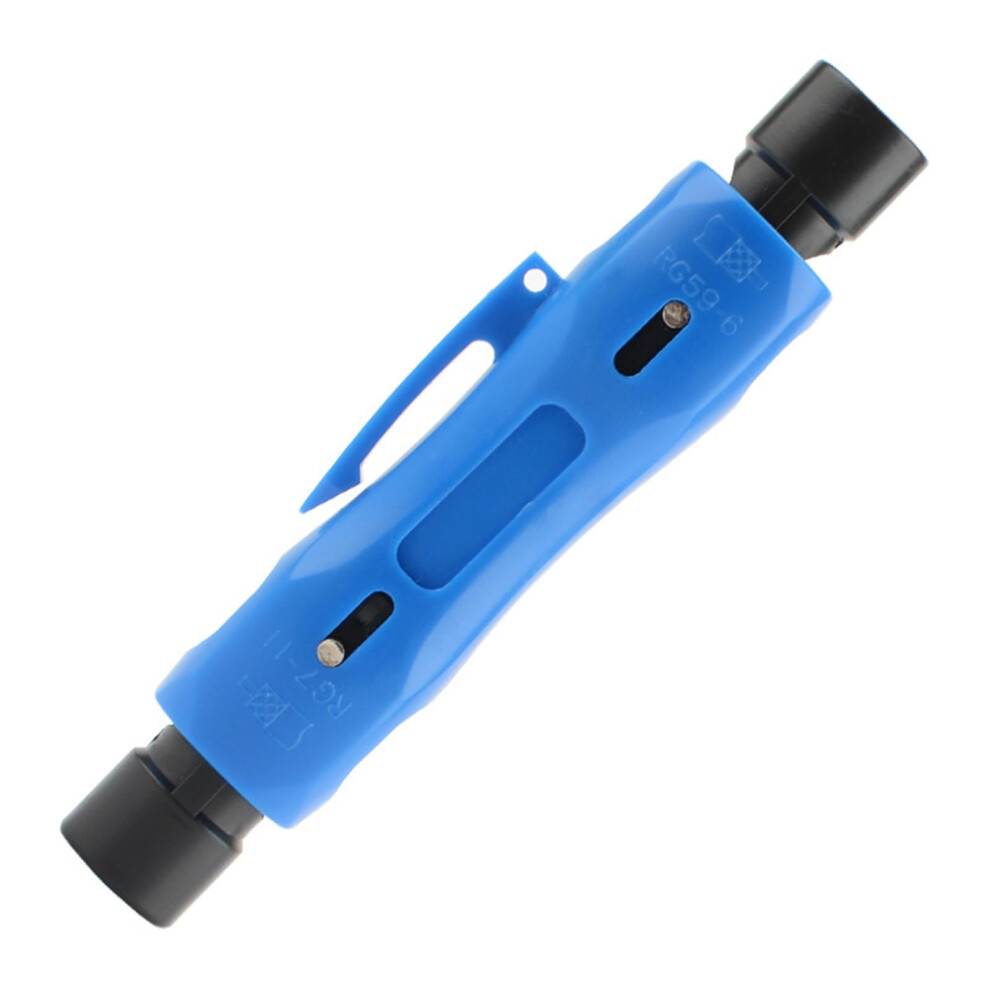 Coaxial Cable Wire Pen Cutter Stripping Tool For Rg59 Rg6 Rg7 Rg11 Cables Pliers And Crimping Tool Blue 9067246321116