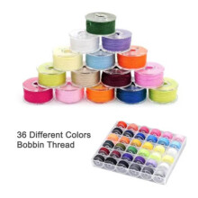 36 Stück buntes Polyester-Vorwendekäppchen-Spulen-Set, 20x10 mm