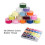 36 Stück buntes Polyester-Vorwendekäppchen-Spulen-Set, 20x10 mm 1