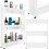 Mobile kitchen shelf on wheels, white 1