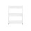 Mobile kitchen shelf on wheels, white 3